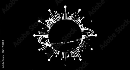 3D Binance crypto token launch illustration with neon blockchain circuit isolated on white background vector