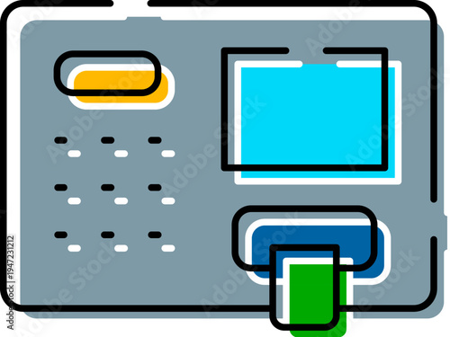 Automated teller machine facilitating cash transactions, offering convenient banking services for users making financial withdrawals and managing funds quickly