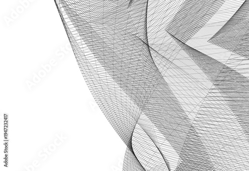 Abstract architectural building vector 3d illustration