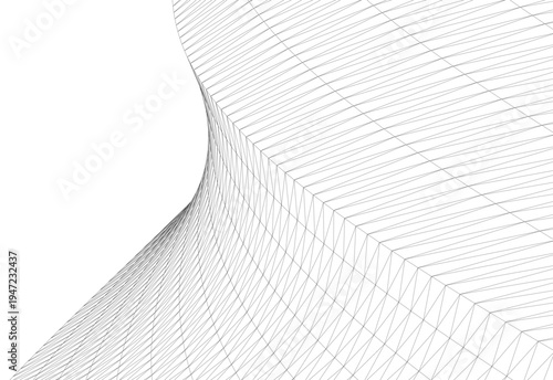 Abstract architectural building vector 3d illustration
