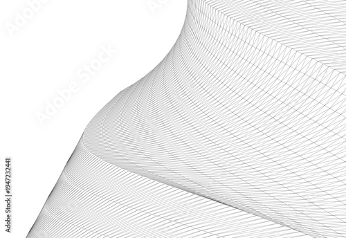 Abstract architectural building vector 3d illustration