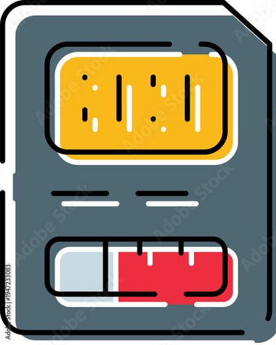 Portable sd card device for storing and transferring digital data, files, and multimedia content between electronic gadgets, providing expandable memory for a range of modern technology