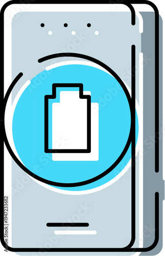 Portable power bank external battery pack concept, providing convenient energy and charge for mobile electronic gadgets, illustrating modern technology and reliable power supply on the go