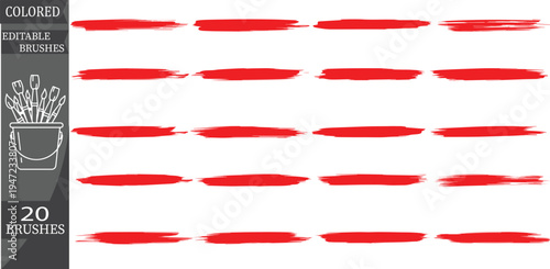 Set of 20 colored pencils vector