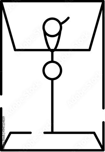 Manila envelope with string and button closure, a classic stationery item, creating a practical icon for archiving, mailing, and organizing important documents, files, and confidential information