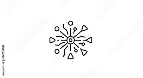 Abstract digital network connection, technology, data flow, innovation, science, futuristic concept