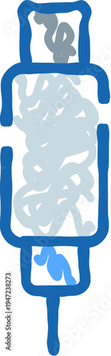 Syringe filled with a substance, ready for injecting an important medical treatment, providing healthcare and vaccination with essential medicine in a clinic or hospital setting