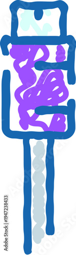 Usb c connector cable doodle representing a modern reversible plug for fast data and power transfer, simple line art icon for technology, charging, and device connectivity concepts