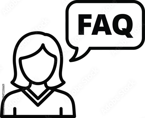 Frequently asked questions icon for support service