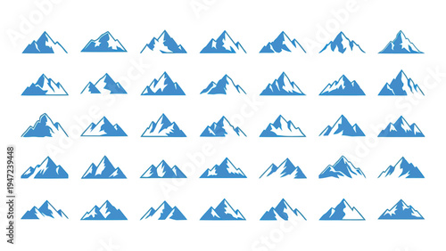 Colorful geometric shapes composed of interconnected triangles in a grid layout Vector