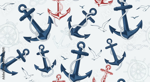 Nautical anchors in various designs.
