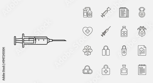 Syringe with needle medical device.