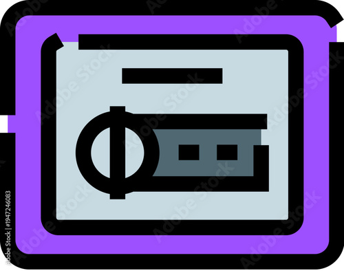 Secure digital safe box icon offering protection for money, valuable data, and important documents, symbolizing security, financial stability, and long term asset management