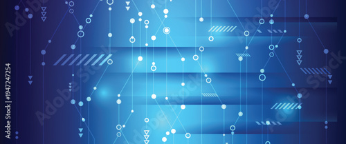 Abstract technology speed concept. Technology chip processor background circuit board blue technology background vector.