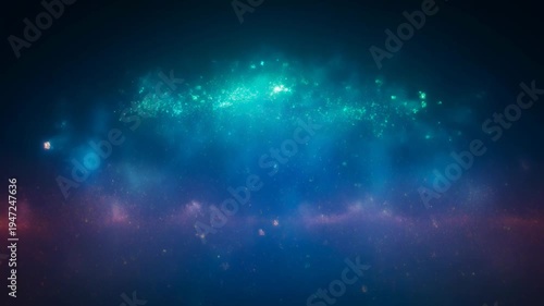 A Majestic Galaxy with Teal Hues, Purple Streaks, and a Sense of Wonder