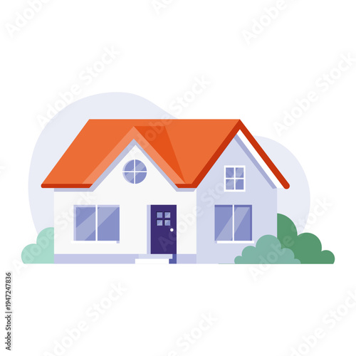 Maison simple habitation illustration immobilier résidentiel
