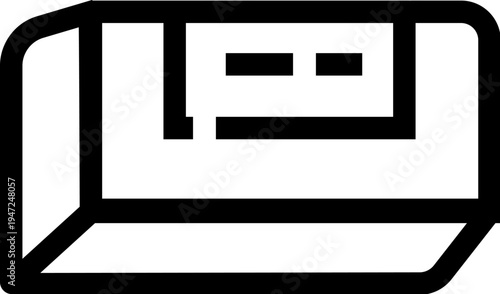 Eraser icon presenting a graphic symbol for correcting mistakes, essential stationary for school, office, education, and artistic work on a white background