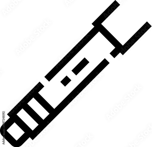 Futuristic energy weapon handle abstract line icon, representing concepts of science fiction, power, combat, technology, and imagination with a minimalist design