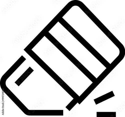 Eraser icon illustrating the concept of correction, deletion, and removal of errors, symbolizing problem solving and making improvements in various tasks