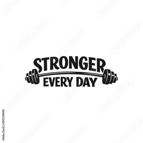 Stronger Every Day Typography logo design