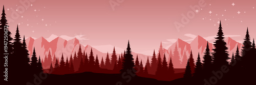 Minimalist outdoor adventure backdrop for corporate vision email header and web landing page