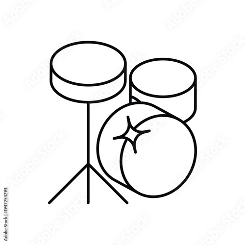 Drum Set vector icon