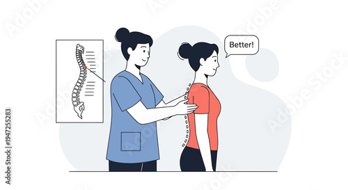 Chiropractor adjusting patient's spine, showing spinal health and posture correction