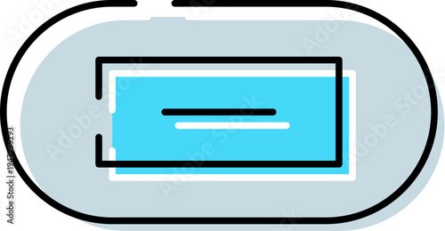 Blue medical mask icon symbolizing personal protection, healthcare and hygienesimple flat vector outline conveying safety, infection prevention and respiratory disease control during outbreaks