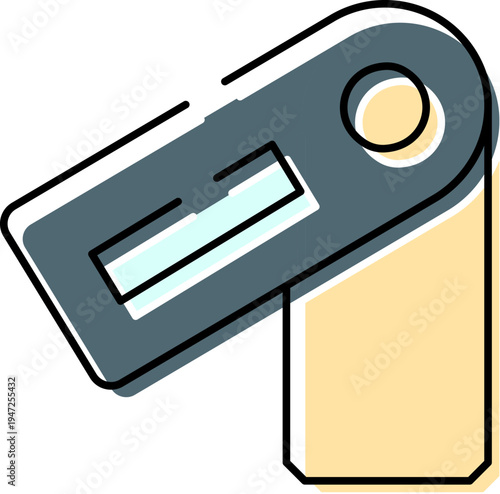 Hardware wallet symbol illustrating secure storage for cryptocurrency, blockchain technology, and private keys, representing cold storage solutions for digital asset management