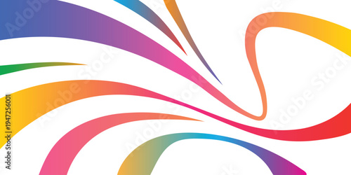 Abstract colorful swirl background with vibrant gradient flowing lines.