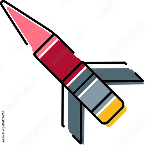 Rocket lifting off as a business metaphor for startup growth, innovation and future focused technology symbolizing ambition, progress, exploration and reaching new heights