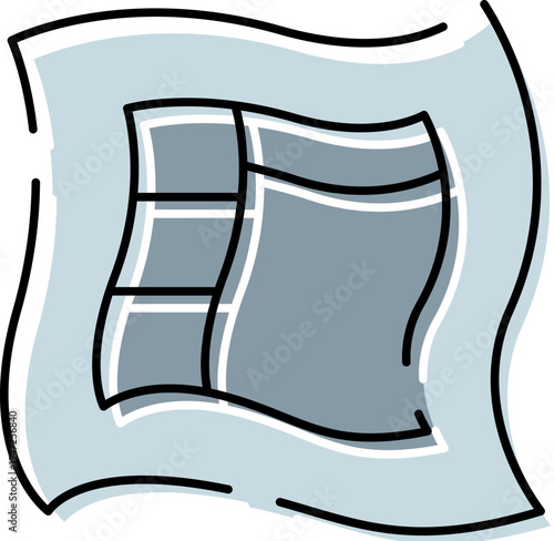 Blueprint document illustrating an architectural layout plan. Symbolizing design. Construction. Development. And strategic project conceptualization. Ideal for various engineering and building themes