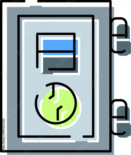 Safe box with a time lock mechanism, symbolizing security, financial protection, and controlled access to valuable assets or stored personal belongings with a set time constraint