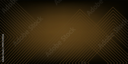 dynamic golden arc line technology design concept on black background