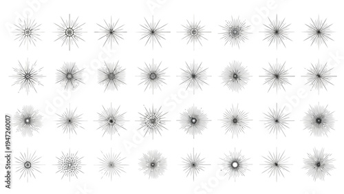 Abstract collection of diverse molecular and structural chemical diagrams Vector