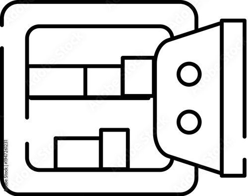 Safe vault with shelves inside and an open door, symbolizing security, banking, protection, and the careful storage of valuable assets and confidential information