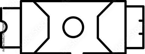 M.2 nvme solid state drive outline icon representing high speed computing storage hardware, delivering data quickly for modern computer systems and technology