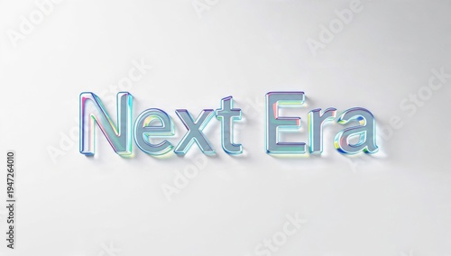 Next Era Lettering in Iridescent 3D Typography