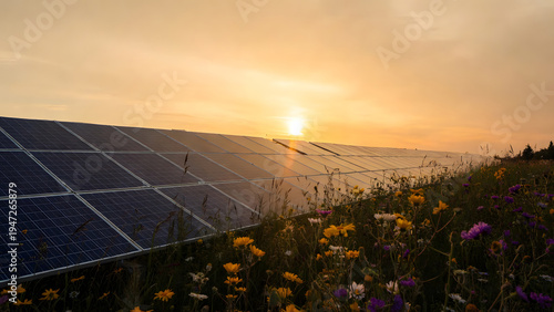 solar panels on the field