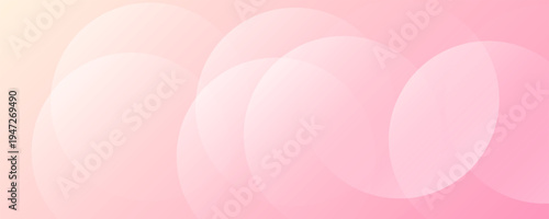 Minimalist banner background, pastel colorful, pink and yellow gradations. Circle effect style geometric, abstract background. poster