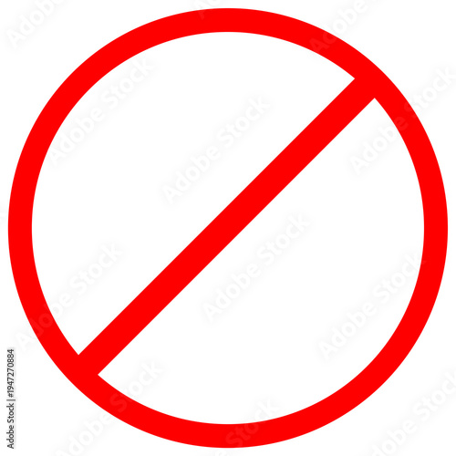 Free Download Bright Red Prohibition Sign Isolated on White for Restricted Access, Forbidden Action and Warning UI Design - GFXLoad