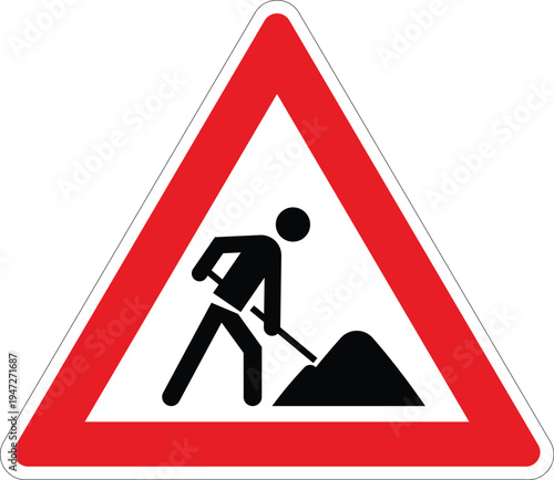 Road Works Sign