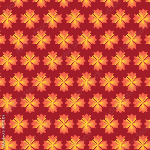 Yellow Orange Floral Gradient Abstract Pattern Background