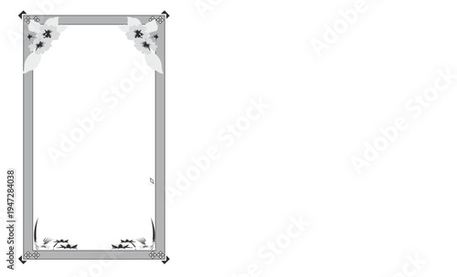 Cirebon. March 25, 2026. Black and white photo frame