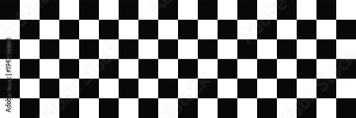 Black and white checkered line seamless pattern repeating banners of racing flag stripe speed texture