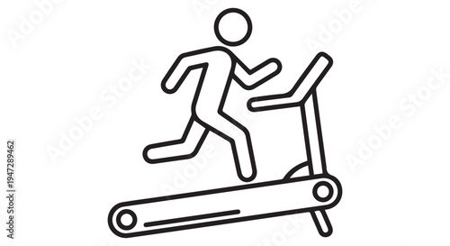 A person running on a treadmill in a fitness gym for exercise and health