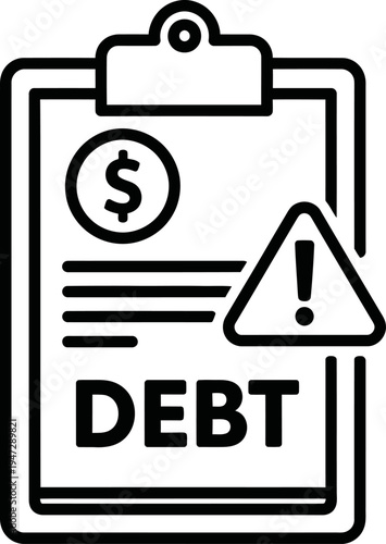 Warning sign of debt and financial trouble
