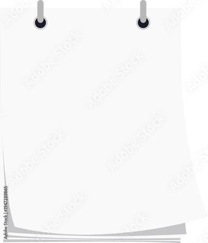 Blank Paper With Binder Clips