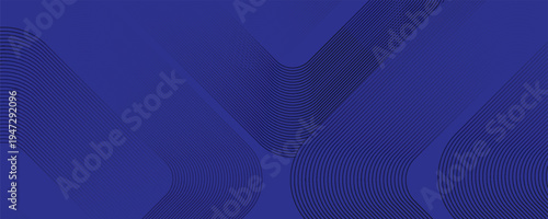 Abstract blue glowing geometric lines on dark blue background. Modern shiny blue circle lines pattern. Futuristic technology concept. Suit for cover  poster  banner  brochure  header  website