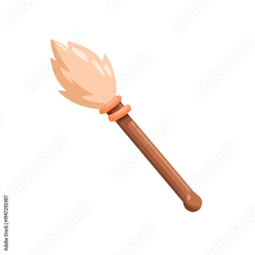 A clean, simple illustration of a broom, perfect for a witch or a cleaning service. This broom appears to be unused and ready for some work